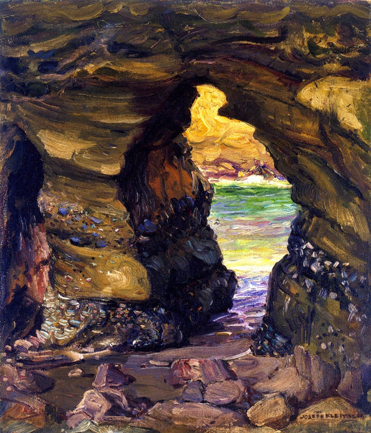 Arch Beach, vintage artwork by Joseph Kleitsch, 12x8" (A4) Poster