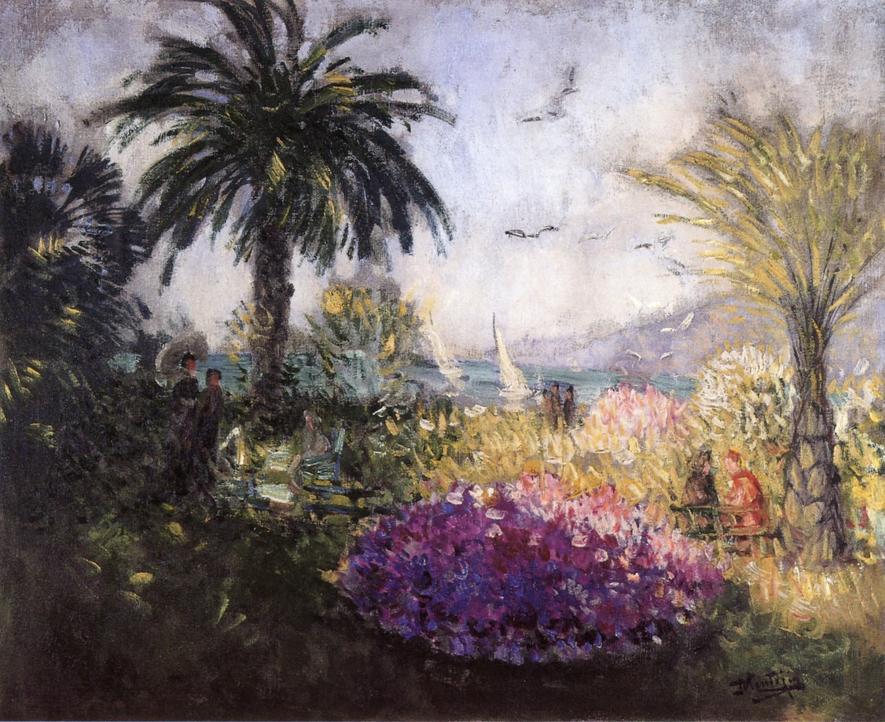 Cannes, la croisette by Pierre-Eugène Montézin,16x12(A3) Poster