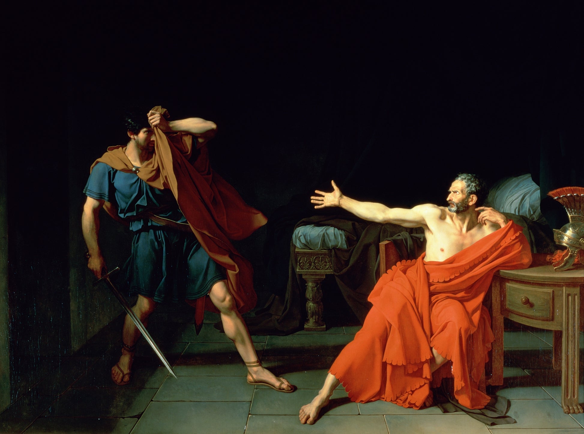 Marius at Minturnae, vintage artwork by Jean-Germain Drouais, 12x8" (A4) Poster
