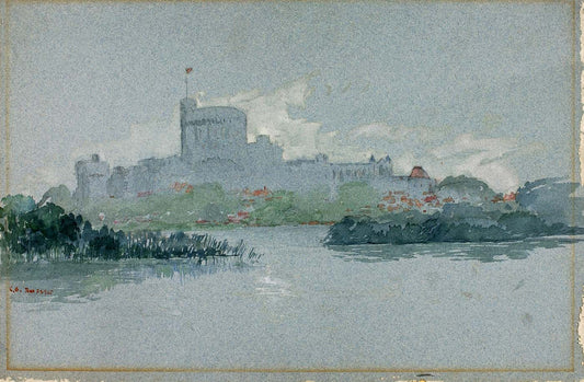 Windsor Castle, England, vintage artwork by Cass Gilbert, 12x8" (A4) Poster