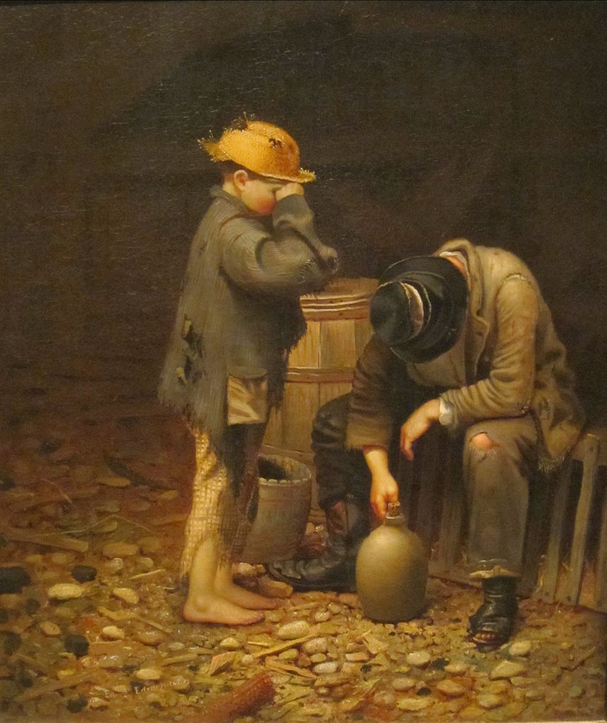 Temperance Lecture, vintage artwork by Edward Edmondson, 12x8" (A4) Poster