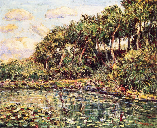 Florida Landscape, vintage artwork by Ernest Lawson, 12x8" (A4) Poster
