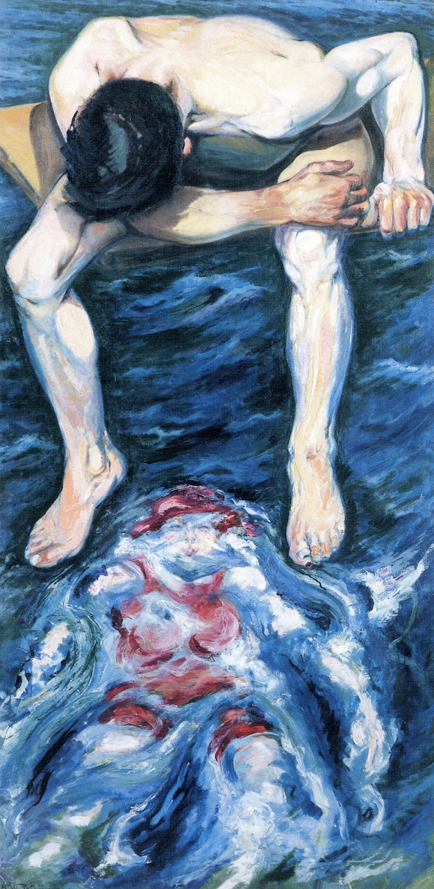 Man on a Diving Board by Aksel Waldemar Johannessen,16x12(A3) Poster