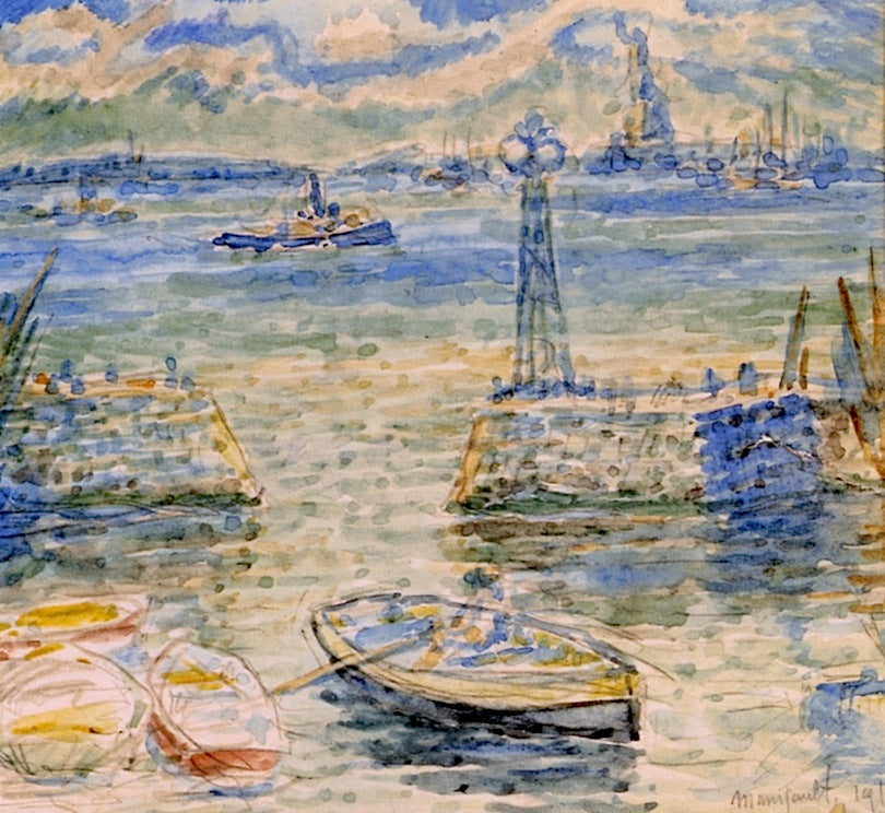 New York Harbor by Middleton Manigault,16x12(A3) Poster