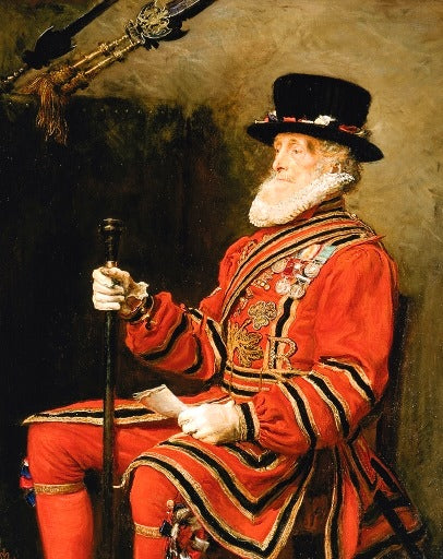 Portrait of John Charles Montague, vintage artwork by Carl Christian Brenner, 12x8" (A4) Poster