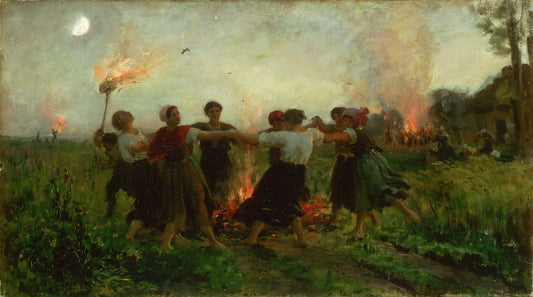 The Feast of Saint John, vintage artwork by Jules-Adolphe Breton, 12x8" (A4) Poster