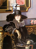 Lady in Black, vintage artwork by Francis Campbell Boileau (F.C.B.) Cadell, 12x8" (A4) Poster