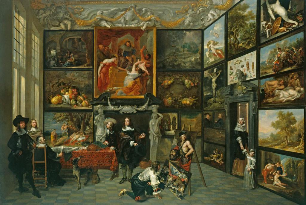 A Cabinet of Pictures, vintage artwork by Jacob de Formentrou, 12x8" (A4) Poster