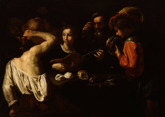 Allegory of the Five Senses, vintage artwork by Pietro Paolini, 12x8" (A4) Poster