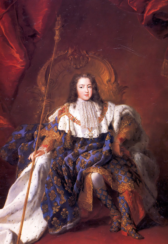 Portrait of Louis XV of France, vintage artwork by Alexis-Simon Belle, 12x8" (A4) Poster
