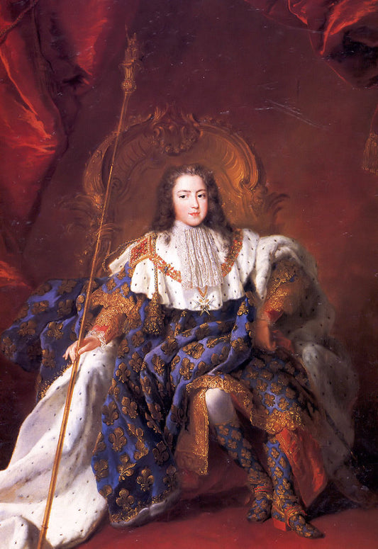 Portrait of Louis XV of France, vintage artwork by Alexis-Simon Belle, 12x8" (A4) Poster