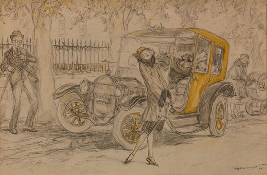 Saturday Evening Post illustration, vintage artwork by Henry Patrick Raleigh, 12x8" (A4) Poster