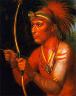 Powasheek (To Dash the Water Off), a Fox Chief, vintage artwork by Charles Bird King, 12x8" (A4) Poster