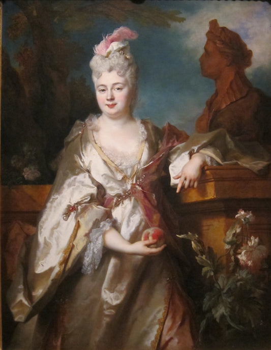 Portrait of Madame Titon de Cogny, vintage artwork by Nicolas de Largillière, 12x8" (A4) Poster