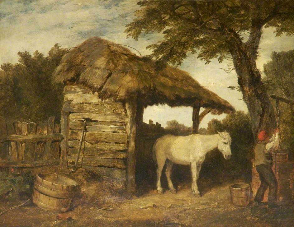 Rustic Shed, vintage artwork by William Collins, A3 (16x12") Poster Print