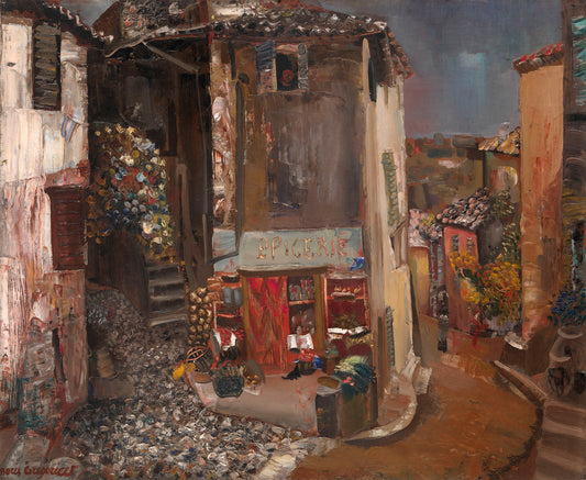 Epicerie du Village, vintage artwork by Boris Grigoriev, 12x8" (A4) Poster