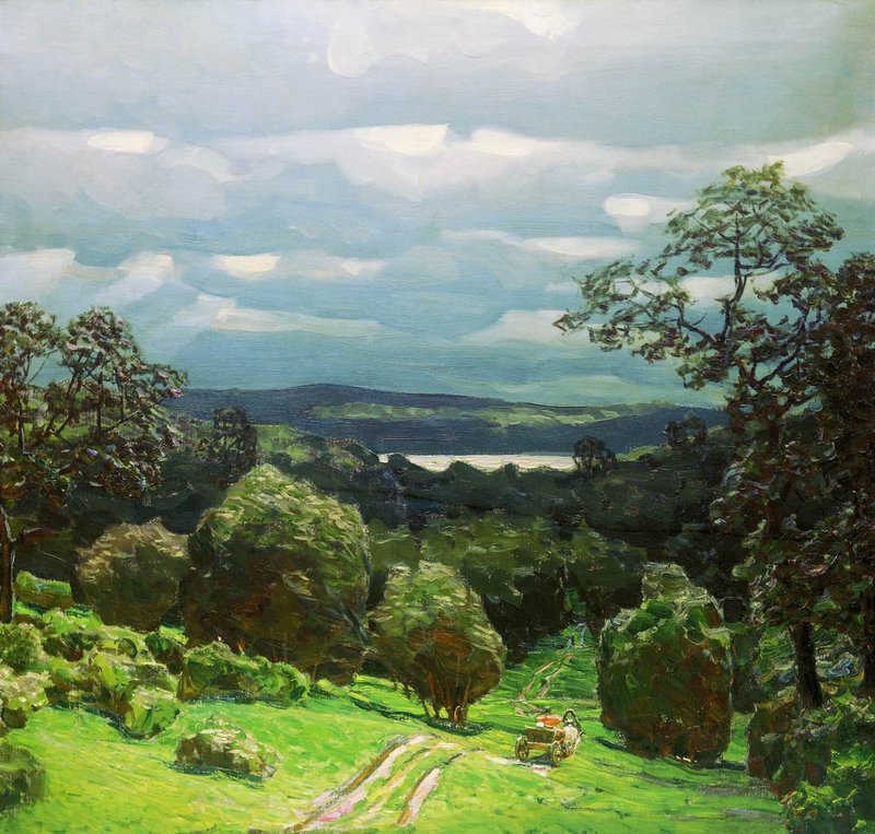 A Gray Day, vintage artwork by Apollinari Vasnetsov, 12x8" (A4) Poster