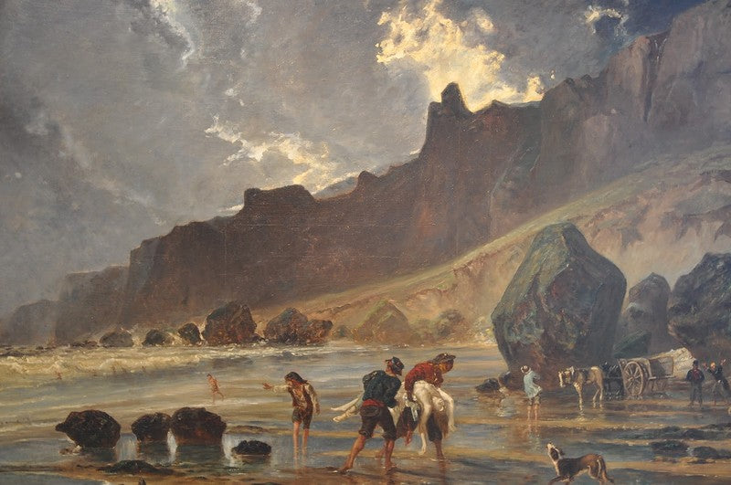 View of Cliffs, vintage artwork by Paul Huet, A3 (16x12") Poster Print