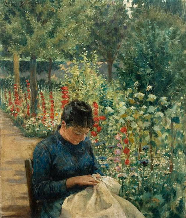 The Garden, Giverny by James Carroll Beckwith,A3(16x12")Poster