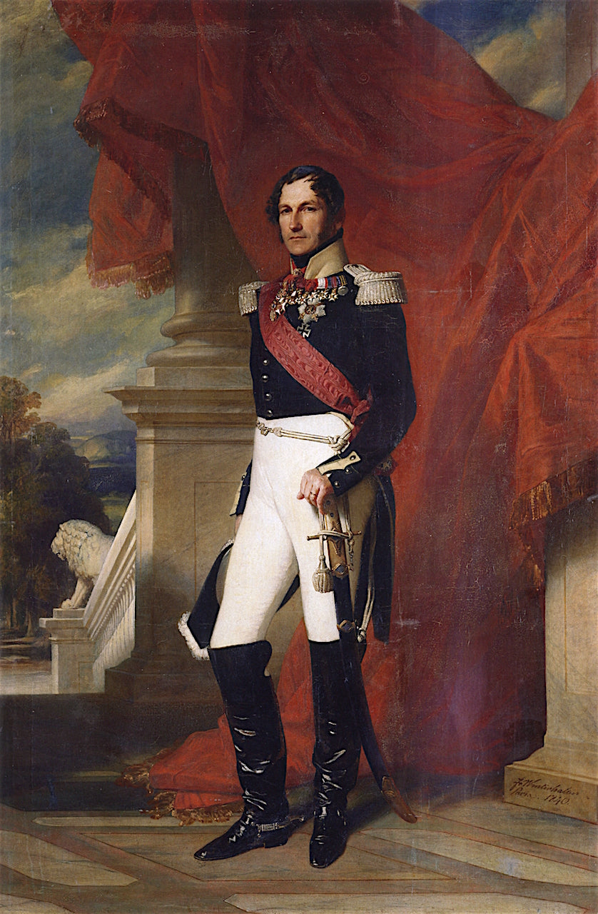 King Leopold I of the Belgians, vintage artwork by Franz Xavier Winterhalter, A3 (16x12") Poster Print