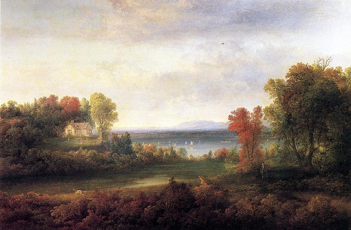 Hudson River Landscape, vintage artwork by Thomas Doughty, A3 (16x12") Poster Print