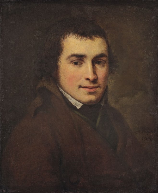 Portrait of A.V. Stupin, vintage artwork by Alexander Varnek, 12x8" (A4) Poster