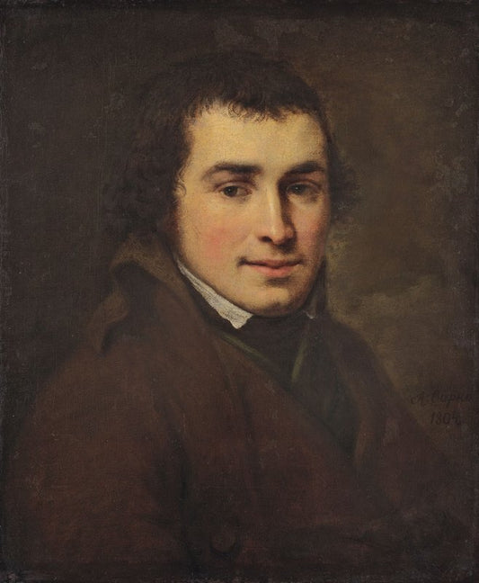 Portrait of A.V. Stupin, vintage artwork by Alexander Varnek, 12x8" (A4) Poster