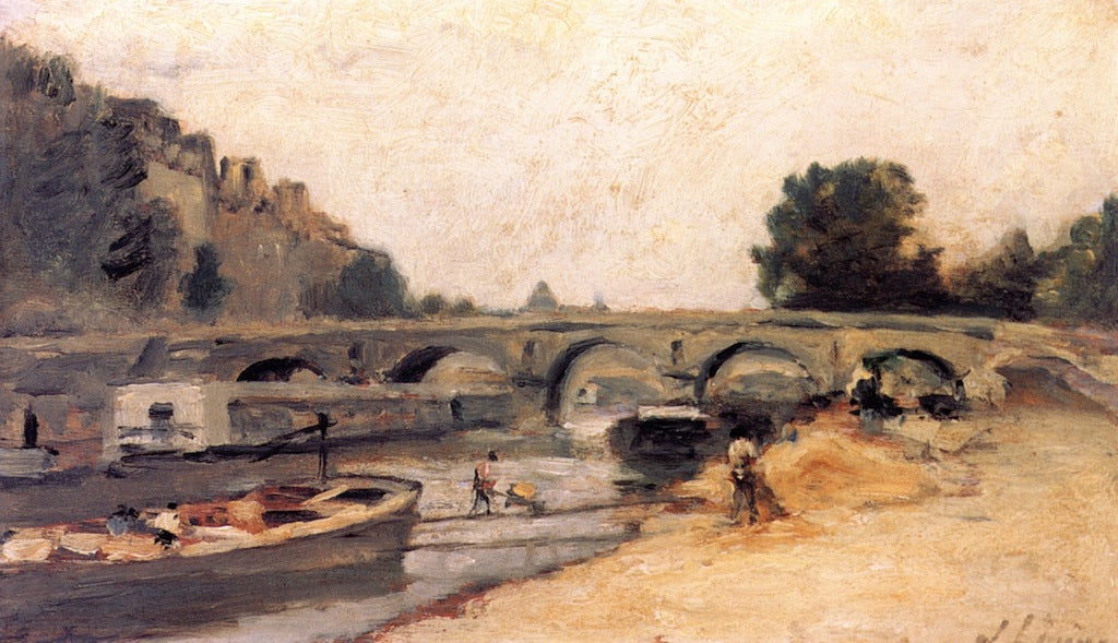 The Seine at Pont Royal, vintage artwork by Stanislas Lepine, 12x8" (A4) Poster