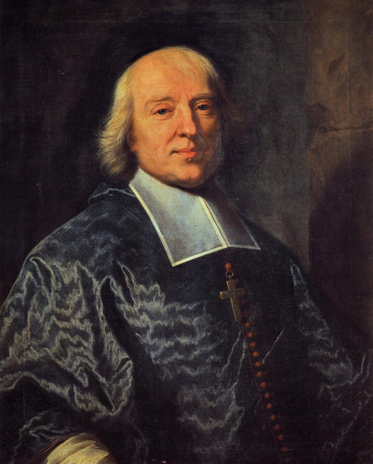 Portrait of Jacques-Benigne Bossuet, vintage artwork by Hyacinthe Rigaud, 12x8" (A4) Poster