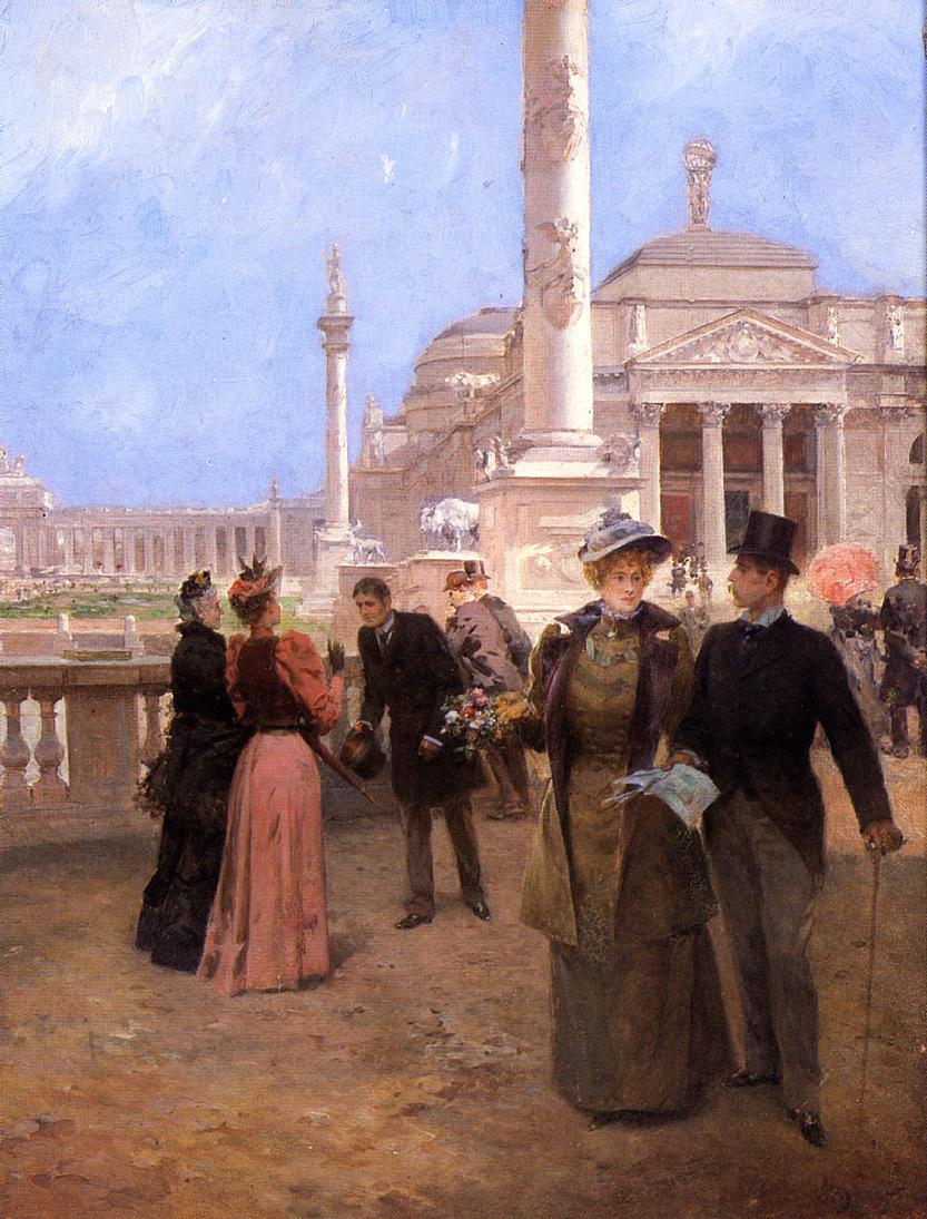 nd Plaza, World's Columbian Exposition by Ludovico Marchetti,A3(16x12")Poster
