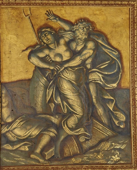 Salon of Venus - The Rape of Proserpine (detail), vintage artwork by Rene-Antoine Houasse, 12x8" (A4) Poster