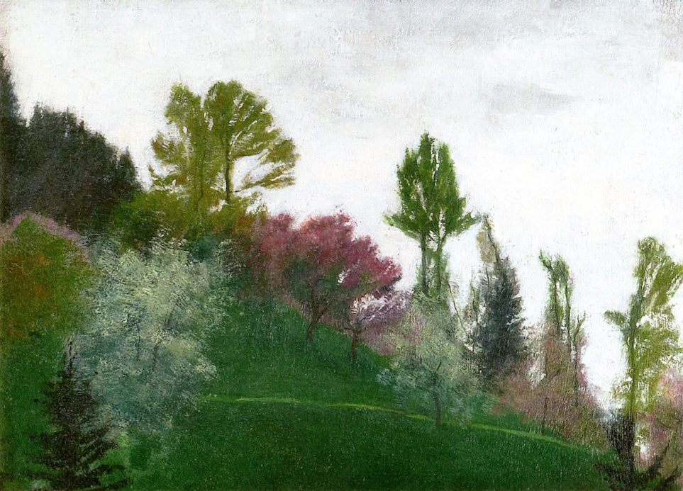 Grove near Kuessnacht, vintage artwork by Hans Emmenegger, 12x8" (A4) Poster