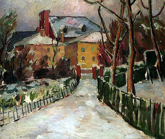 Landscape under Snow, vintage artwork by Frederick James Porter, 12x8" (A4) Poster