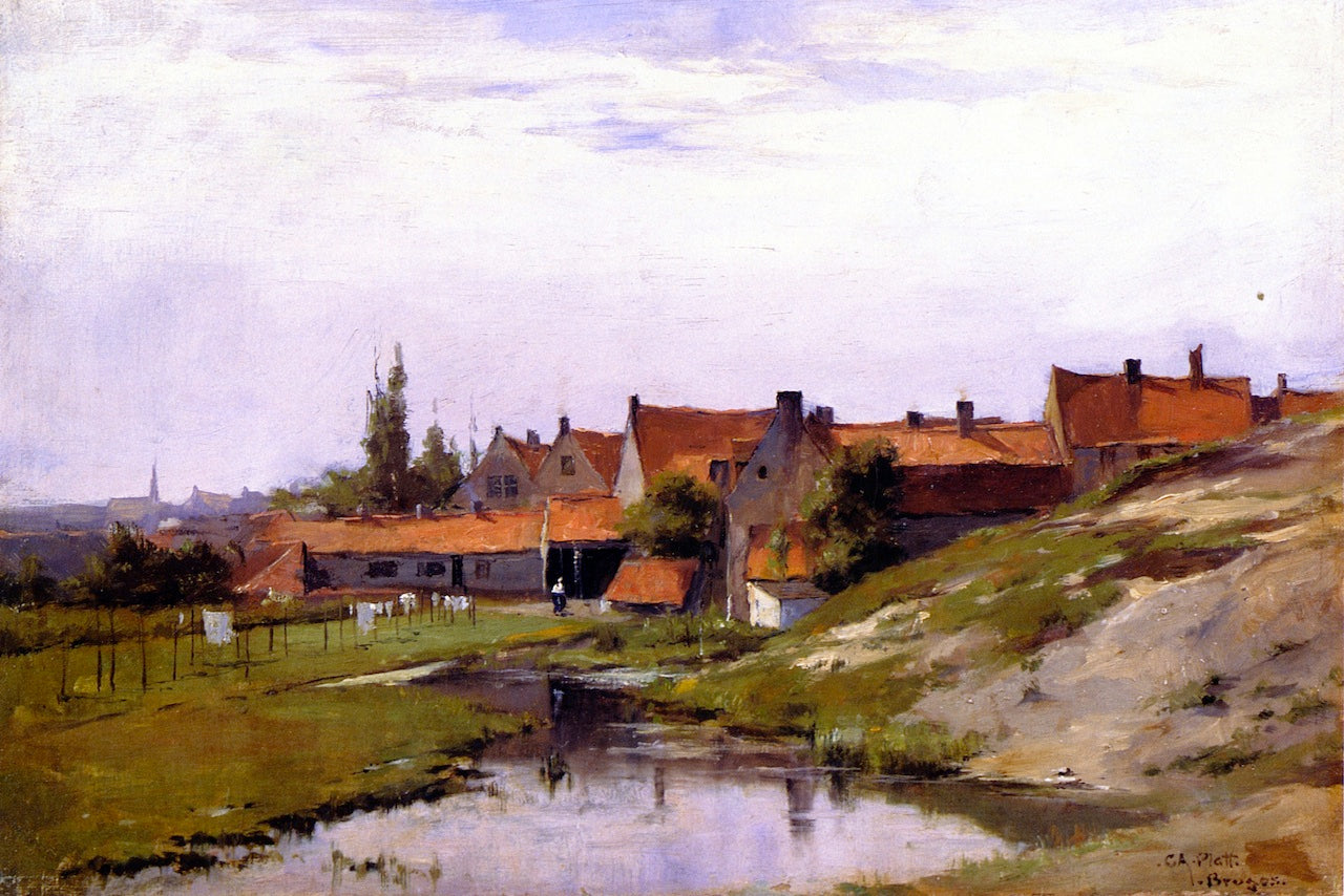 Bruges Landscape by Charles Adams Platt,A3(16x12")Poster