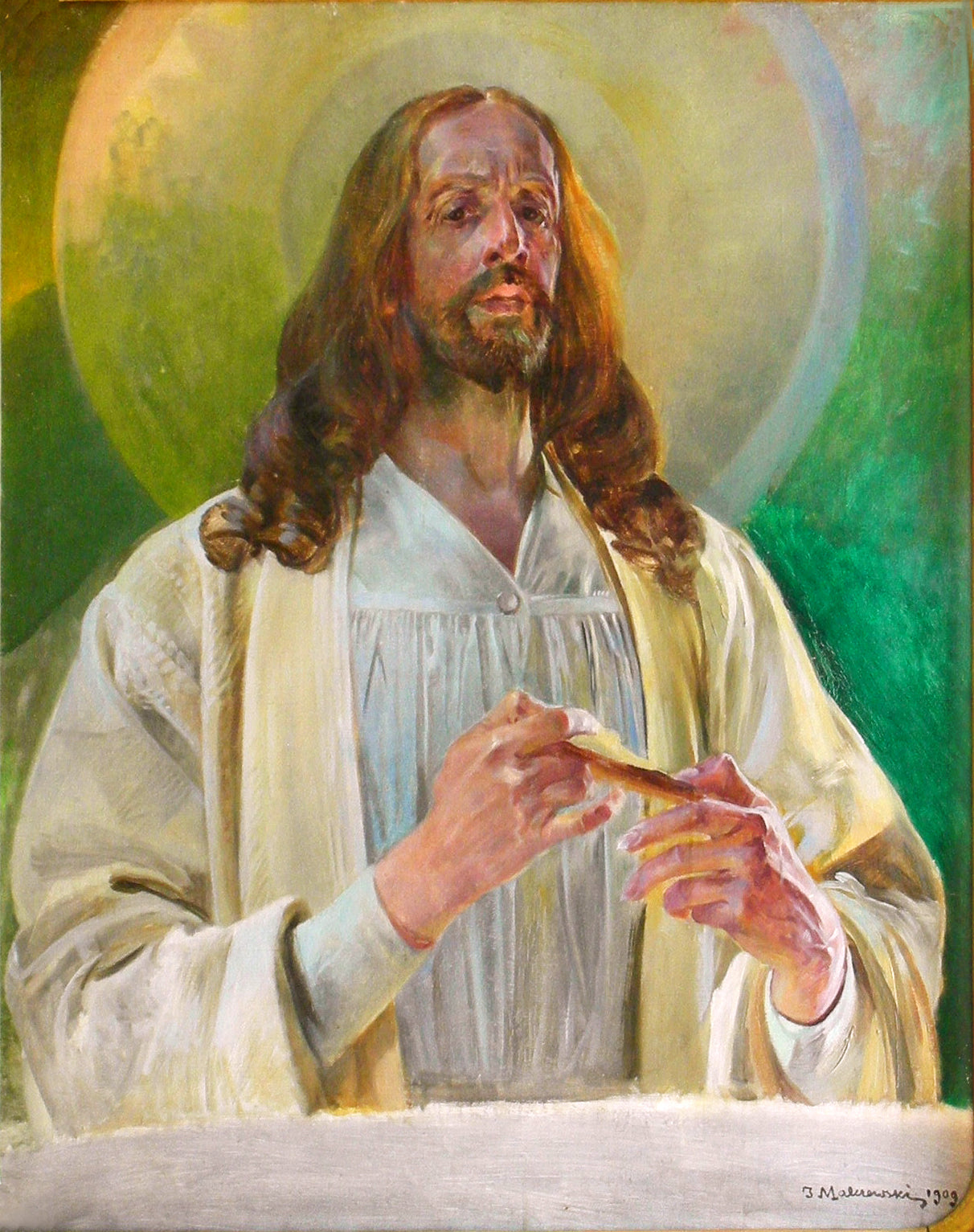 Christ in Emmaus by Jacek Malczewski,A3(16x12")Poster