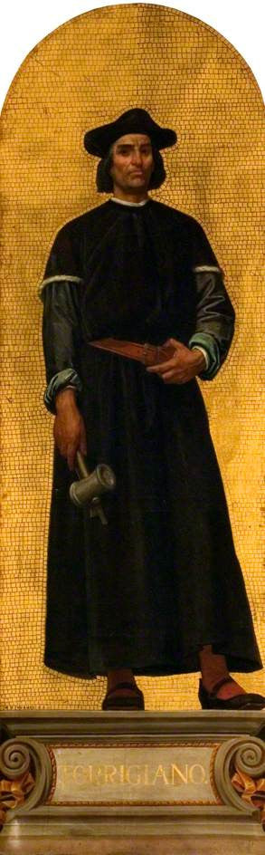 Pietro Torrigiano, vintage artwork by William Frederick Yeames, 12x8" (A4) Poster