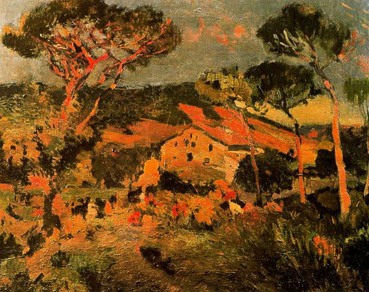 Masia, vintage artwork by Joaquin Mir  Trinxet, 12x8" (A4) Poster
