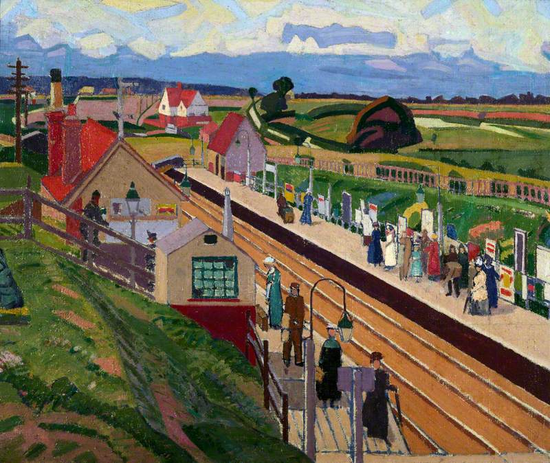 Letchworth Station by Spencer Gore,16x12(A3) Poster