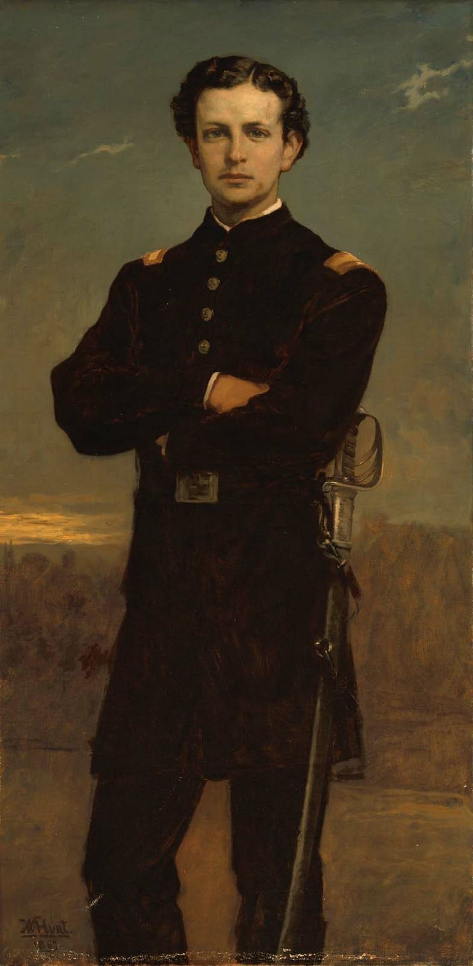 Lt. Huntington Frothingham Wolcott, vintage artwork by William Morris Hunt, 12x8" (A4) Poster