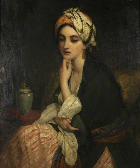 Lady in Persian Dress, vintage artwork by Frederick Richard Pickersgill, A3 (16x12") Poster Print