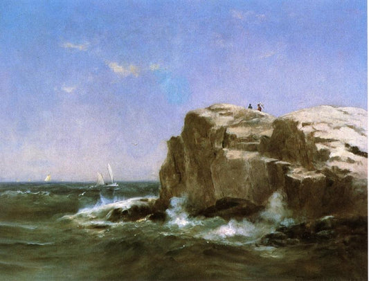Coastal Rocks, vintage artwork by Warren W. Sheppard, 12x8" (A4) Poster