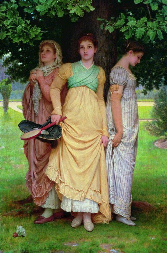 A summer shower, vintage artwork by Charles Edward Perugini, 12x8" (A4) Poster
