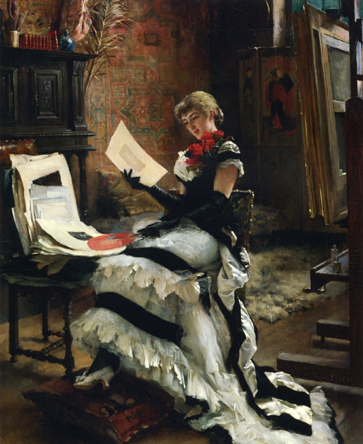 Chez l'Artiste by Albert Edelfelt,A3(16x12")Poster