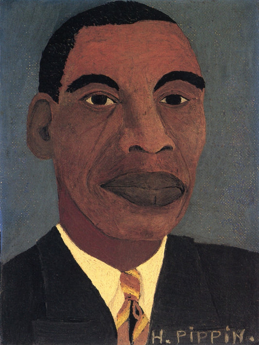 Self-Portrait II, vintage artwork by Horace Pippin, 12x8" (A4) Poster