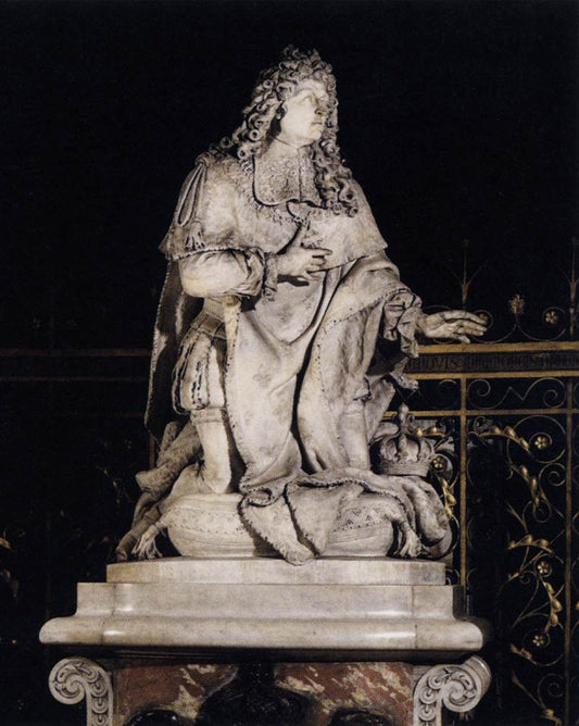Louis XIV, vintage artwork by Antoine Coysevox, 12x8" (A4) Poster