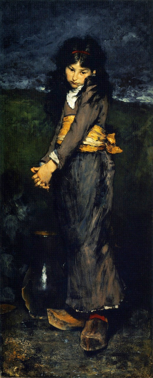 The Broken Jug, vintage artwork by William Merritt Chase, 12x8" (A4) Poster