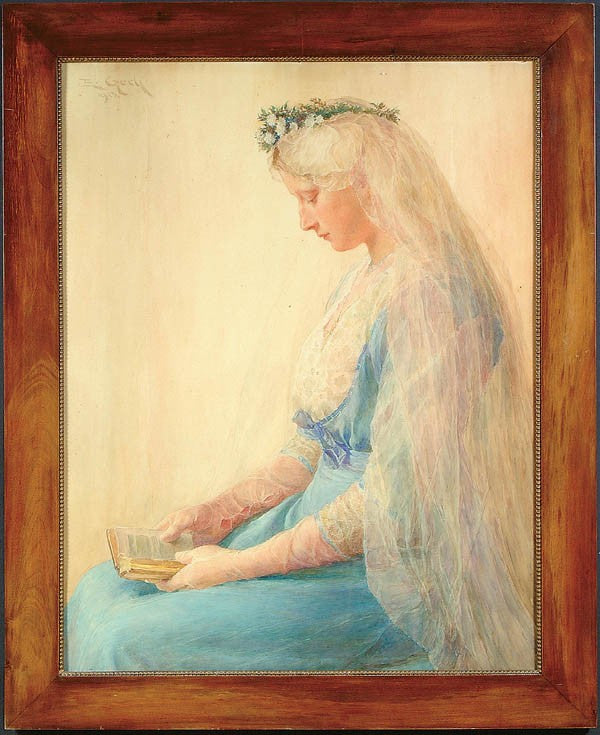 A Beautiful Young Maiden by Emil Czech,A3(16x12")Poster