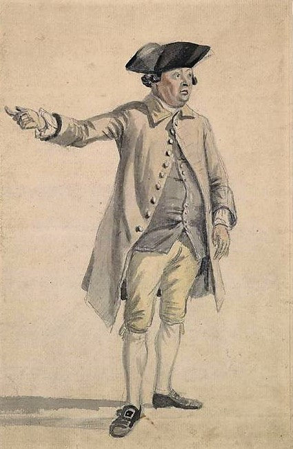 Study of an Ostler, vintage artwork by Paul Sandby , R.A., 12x8" (A4) Poster