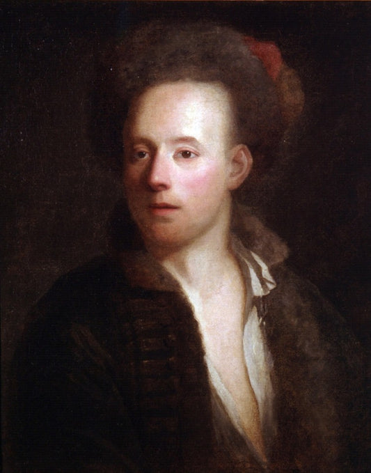 Portrait of a man in a fur cap, vintage artwork by Jan Kupecky, 12x8" (A4) Poster