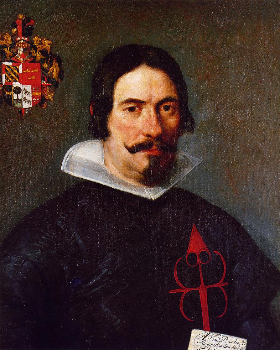 Francisco Bandres de Abarca, vintage artwork by Diego Velázquez, 12x8" (A4) Poster